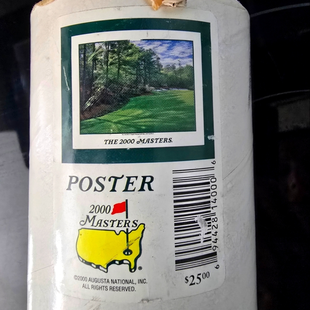 Vintage 2000 Masters National Golf Course Hole 13 unframed poster New in the tub